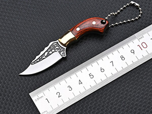 خرید چاقو آنباکسینگ برنجی دارای کاور قابل آویز از دسته کلید Brass smallknife sharp self-defense unboxing