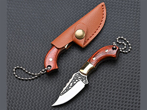 کیفیت چاقو آنباکسینگ برنجی دارای کاور قابل آویز از دسته کلید Brass smallknife sharp self-defense unboxing