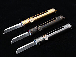 چاقو آنباکسینگ برنجی قابل آویز از دسته کلید Brass mini chain knife portable sharp self-defense