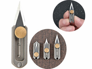 چاقو جیبی فوق‌العاده کوچک تیتانیومی قابل آویز به دسته کلید mini knife sharp portable unpacking express unboxing pocket