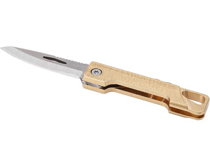 خرید چاقوی آنباکسینگ تاشو برنجی با قابلیت جاکلیدی Brass Mini Folding Knife Unboxing Self-Defense