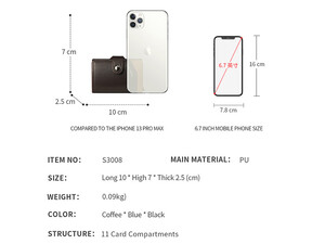 جاکاراتی مردانه SUNICETY S3008 PU card holder RFID credit card holder