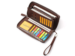 بهترین قیمت کیف پول بلند زیپی مردانه SUNICETY S3031 long wallet multi-card slot mobile phone bag