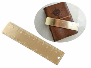 مینی خط کش 12 سانتی متری برنجی Brass ruler scale ruler 12 cm
