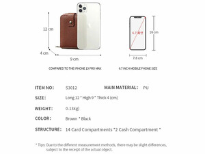 خرید بهترین کیف کارت مردانه SUNICETY S3012 Short Wallet Multi-Card Slot
