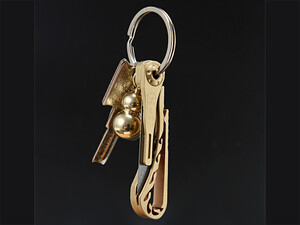 چاقو آنباکسینگ برنجی تاشو قابل آویز از دسته کلید Brass key chain knife sharp utility knife portable