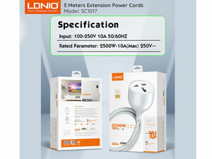 کابل افزایش طول الدینیو LDNIO Extension Cord SC1017