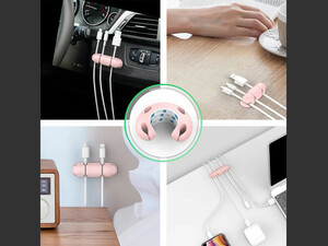 نگهدارنده کابل آها استایل دارای 4 اسلات Ahastyle WG10-4 Silicone Organizer Charger Cable
