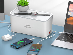 خرید چند راهی  برق و شارژر 5 سوکت 3 پورت الدینیو LDNIO SE5334 Power Strip 5 EU 3 USB