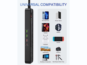 کیفیت چند راهی برق و شارژر 7 سوکت 4 پورت الدینیو LDNIO SU8440 US Power Strip 8US Outlets