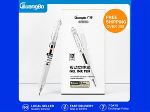 کیفیت خودکار 12 عددی گوانگبو GuangBo Gel Ink Pen  Pen Bullet Tip 0.5mm B72015D