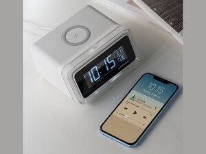 ساعت، اسپیکر و شارژر وایرلس مومکس MOMAX Q.Clock 2 Digital Clock with Wireless Charger QC2EUW