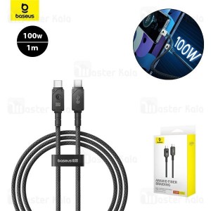 کابل Type-C به Type-C بیسوس Baseus CB000051 Aramid Fiber Braiding Unbreakble P10355800111 طول 1 متر توان 100 وات