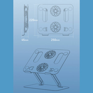استند و پایه خنک کننده لپ تاپ و تبلت فلزی