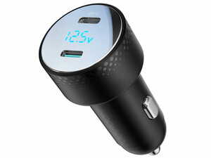 قیمت شارژر فندکی فست دو پورت تایپ سی 70 وات جویروم JOYROOM JR-CCD02 70W Dual PD Ports Digital Display Car Charger