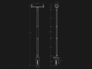 هولدر گوشی موبایل و تبلت گیره‌ای بازوبلند قابل اتصال به میز و تخت Desk Long Arm Lazy Clip Bracket Adjustable Bed Tablet Phone Holder P76