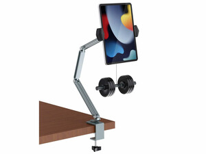 هولدر گوشی موبایل و تبلت گیره‌ای بازوبلند قابل اتصال به میز و تخت Desk Long Arm Lazy Clip Bracket Adjustable Bed Tablet Phone Holder P76