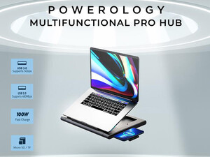 هاب و استند 11 پورت لپ تاپ پاورولوژی Powerology Multi-Functional Pro Hub PWPROHUB