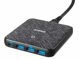 شارژر رومیزی یو اس بی و تایپ سی 4 پورت 65 وات انکر Anker PowerPort Atom III Slim A2045