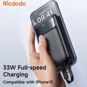 پاوربانک مک دودو مدل mc-0231 ظرفیت 10000 میلی امپر ساعت- 33 وات