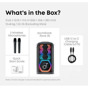 اسپیکر بلوتوثی انکر مدل soundcore Rave 3S