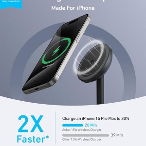 شارژر بی سیم انکر Anker MagGo Wireless Charging Station 15W Qi2 مدل A25X1