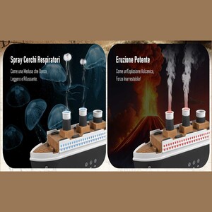 دستگاه بخور سرد و خوشبوکننده هوای طرح کشتی تایتانیک با ریموت کنترل