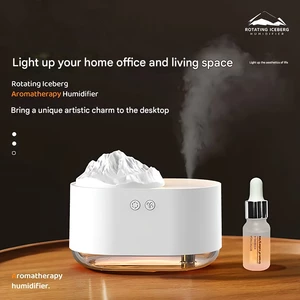 کیفیت دستگاه رطوبت ساز و آروماتراپی شارژی طرح کوه یخ چرخان