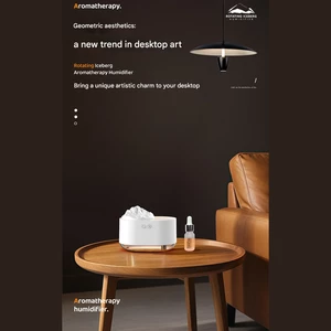 دستگاه رطوبت ساز و آروماتراپی شارژی طرح کوه یخ چرخان