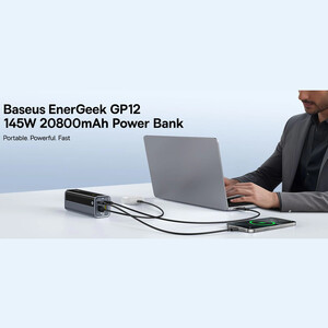 پاوربانک فست‌شارژ  به همراه کابل تایپ سی بیسوس