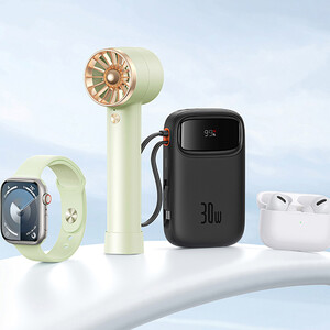 پاور بانک با ظرفیت 30 وات 10000 با کابل تایپ سی بیسوس