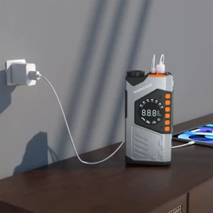 خرید پمپ‌باد، جامپ‌استارتر، چراغ قوه و پاوربانک قابل حمل پورودو