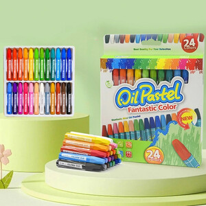 مداد شمعی روغنی اویل Oil Pastel کد 01824 24 رنگ