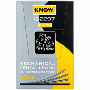 مغز مداد نوکی کنو KNOW مدل G-2297 سایز 0.7 میلی‌متر 2B (بسته 12 عددی چک شود)
