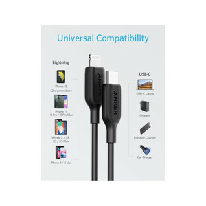 کابل تبدیل USB-C به لایتنینگ انکر مدل A8833 طول 1.8 متر