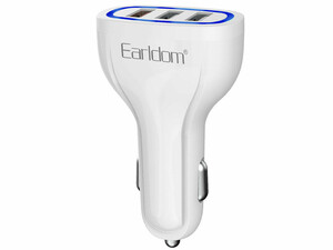 فروش شارژر فندکی سه پورت یو اس بی 3.1 آمپر ارلدام EARLDOM 5V 3.1A Car Charger with 3 USB Car Adapter USB Car Charger for iPhone