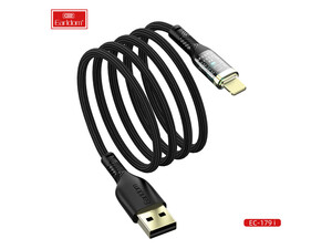 سیم شارژر فست آیفونی یو اس بی به لایتنینگ 3.0 آمپر یک متری ارلدام Earldom EC-179i Lightning cable 3.0A 1.0m