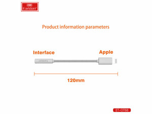 کابل تبدیل لایتنینگ به جک 3.5 میلی متر Earldom ET-OT68 Lightning cable to 3.5 mm AUX