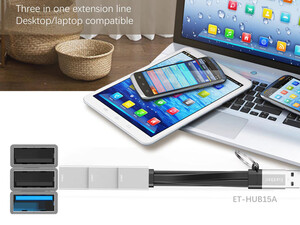 قیمت بهترین مبدل او‌تی‌جی سه سر ارلدام Earldom ET-HUB15A 3 in 1 usb otg adapter usb3.0 to usb3.0 hub