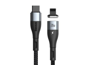 کابل آهنربایی دوسر تایپ سی سریع بیسوس Baseus Zinc Magnetic Type-C to iP PD 20W Cable 2m