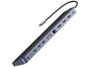 هاب آداپتور تایپ سی 100 وات بیسوس Baseus EliteJoy Gen2 12-Port Type-C HUB Adapter WKSX030213