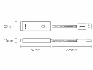 کابل تبدیل یو اس بی به پورت شبکه RJ45 LAN بیسوس Baseus Lite Series External Network Adapter RJ45 to USB WKQX000101 1000Mbps