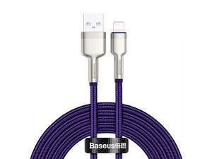 کابل شارژ سریع و انتقال داده لایتنینگ بیسوس Baseus Cafule Metal Lightning Cable 2m 2.4A