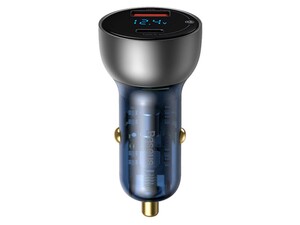 شارژر فندکی شارژ سریع خودرو 65 وات دو پورت بیسوس