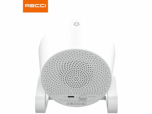 خرید شارژر بی سیم 15 واتی و اسپیکر بلوتوثی رومیزی 4کاره رسی RECCI RSK-W28 15W Wireless Charger with Speaker