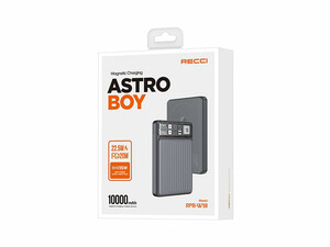 پاور بانک ۱۰۰۰۰ وایرلس RECCI RPB-W18 10000mAh power bank magnetic charging astro boy