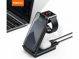 شارژر وایرلس رومیزی 15 وات رسی Recci RCW-16 4 in 1 magnetic wireless charging