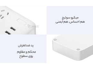 با کیفیت ترین چند راهی و شارژر شیائومی 6 سوکت و 3 یو اس بی Xiaomi CXB6-1QM Power Strip