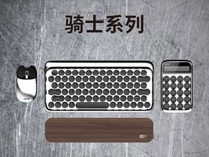 ست موس و کیبورد و ماشین حساب شیائومی Xiaomi Lofree Knight suit Bluetooth mechanical keyboard mac tablet external business ink gold retro typewriter