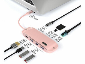 هاب تایپ سی 8 پورت  کوتسی Coteci 8in1 USB-C Hub 16005